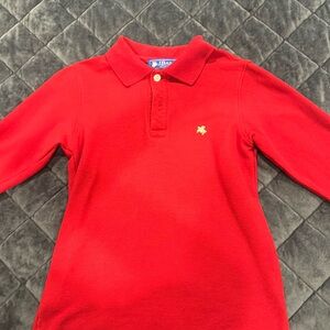 Boys red J. Bailey long sleeve polo, size 5